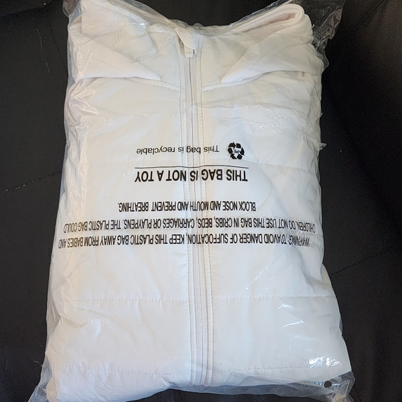 Women's Tek Gear Hooded Mixed Media White Jacket CHOOSE SIZE - Picture 15 of 16